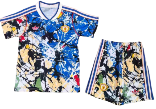Manchester United x Stone Roses Kids Kit Jersey+Shorts 2025/26